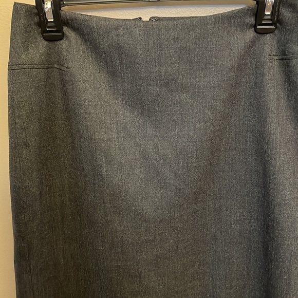 LOFT VTG petite classic A-line wool grey classic minimalist SKIRT back pleat 6P - Picture 5 of 13